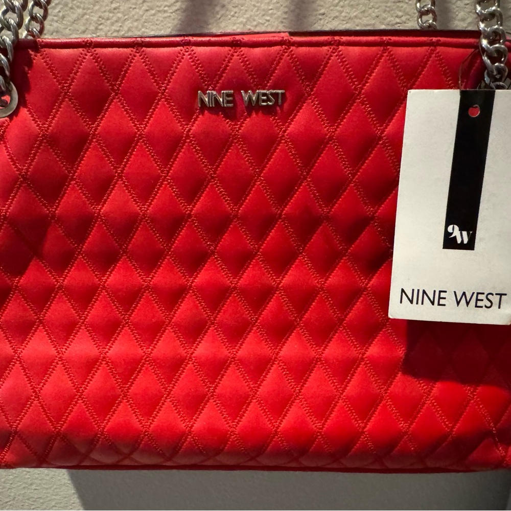 Nine West Red Quilted Shoulder Bag